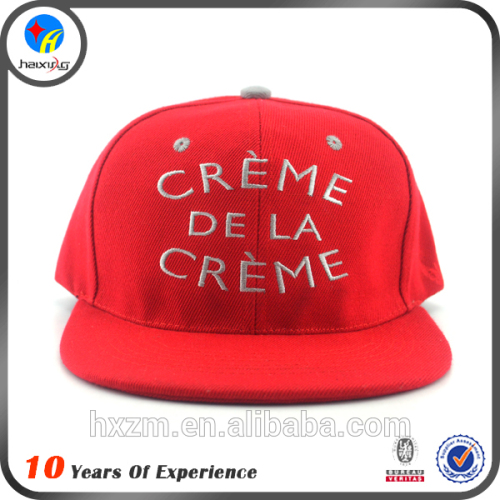 cheap red 100 acrylic letter snapback hat