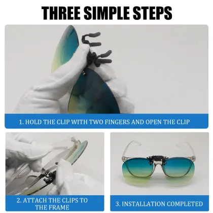 Polarized Night Driving Glasses with Yellow Lens for Day and Night Vision