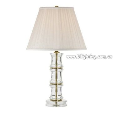 beautiful crystal table lamp with power outlet with lamp shade