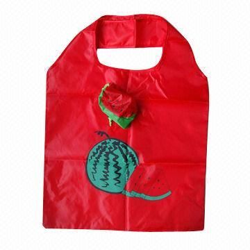 Nylon Foldable Shopping Bag with Silkscreen Printing