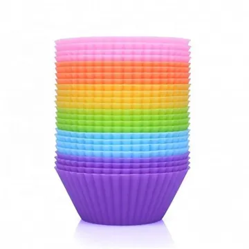 24 Pack Silicone Muffin Baking Cups & Cupcake Liners