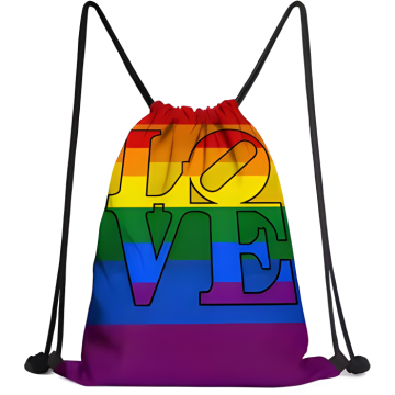 Rainbow Pride Plecak sznurka - niestandardowe logo unisex plaż i torba do pływania