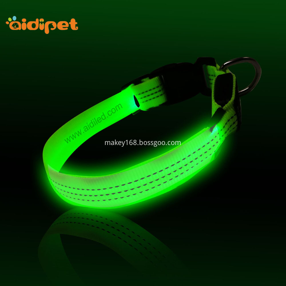 Nylon Led Lighted Up Dog Collar