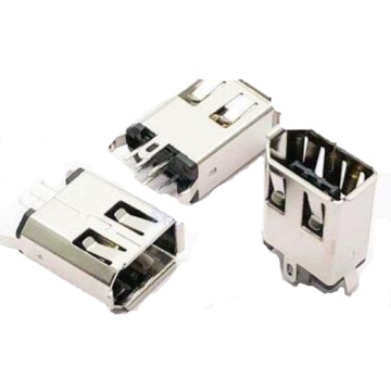 6P Receptacle Straight Solder Type Connector