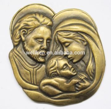 metal christian ornaments,zinc alloy religious plaque