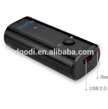 black anodized aluminum portable wifi router housing and enclosure