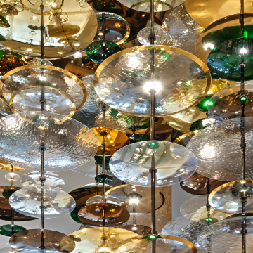 Handmade Custom Art Glass Chandelier for Hotel Lobby Interior