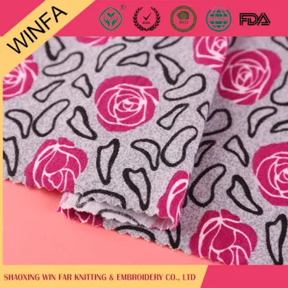 High quality Beautiful Cheap Custom Poly spandex Flower print fabric