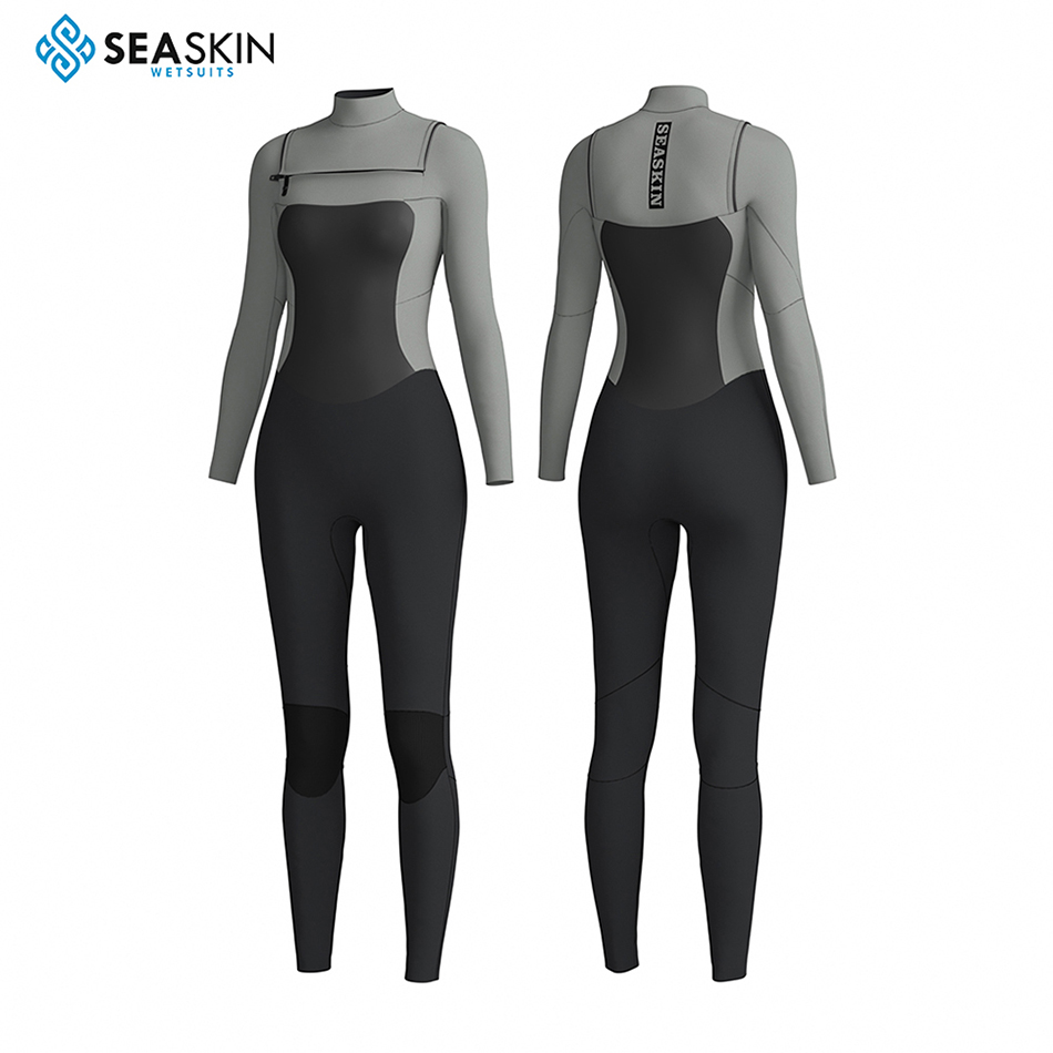 Zeein -borst zip dames surfen met lange mouwen wetsuit