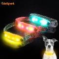 Nylon Silikon Led Lighted Up Dog Collar