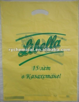 hdpe packing bags and kidney punch handle bag plastic printed packing bags