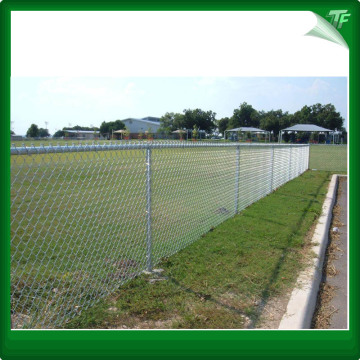 Round post chain link fence