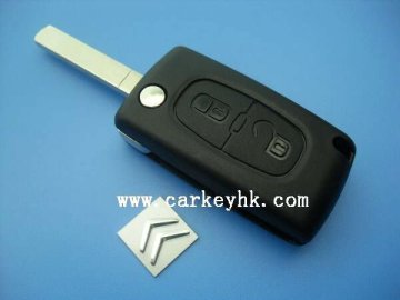Citroen 2 buttons flip key 307 blade 433Mhz ID46 chip