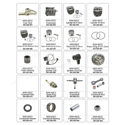 62CC 6200 Chainsaw Crankshaft Assembly and Zenoah G6200 Chain Saw Parts Replacement