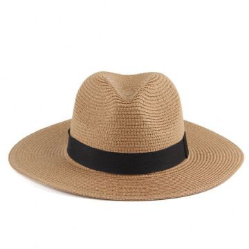 2024 Hot Sale Unisex Summer Panama Natural Paper Straw Hat Wholesale