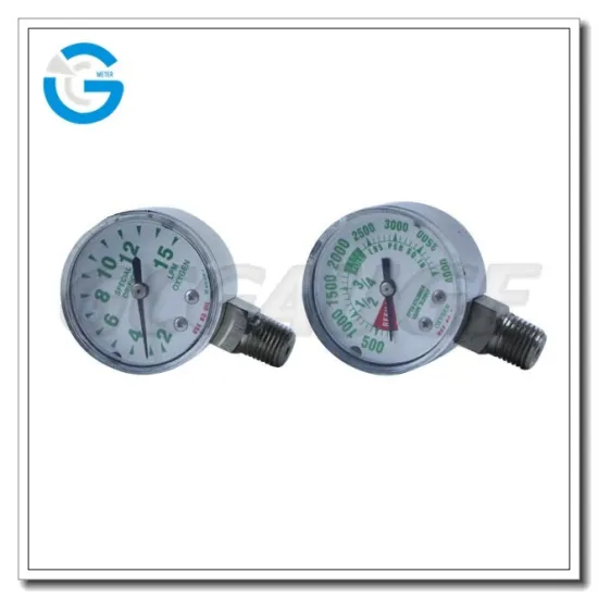 High quality chrome-plated pressure gauge for medical oxygen