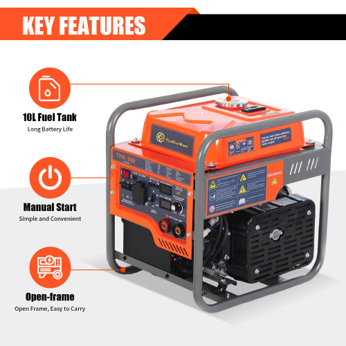 Corriente ajustable del generador del soldador de gasolina 4.7kW