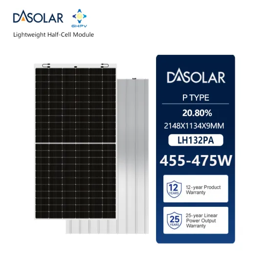 High-Power DAS Monocrystalline Solar Panels: 455W to 475W P-type Modules for Lightweight, Flexible Solar Systems