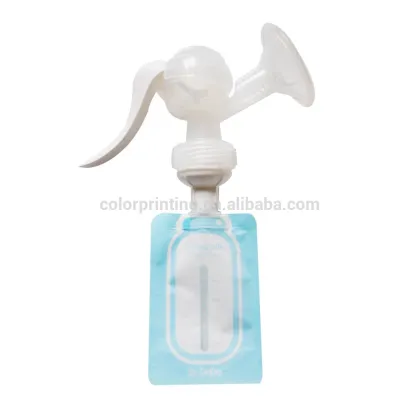 latest breast pump with connector,spout breast milk bag