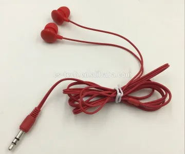 Red Plastic super bass earphones earbud