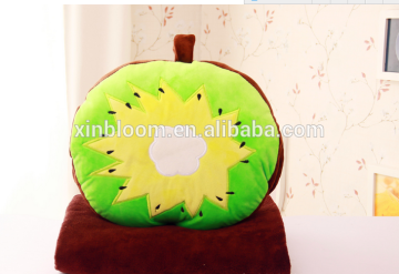 lovely cartoon fruit style 1x 1.7m watermelon strawberry orange children plush 2 in 1 set folding pillow blanket