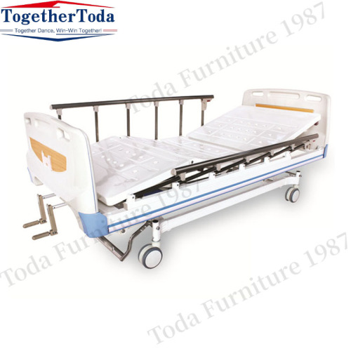 Popular Cheap Hospital Furniture Two Crank Manual Bed