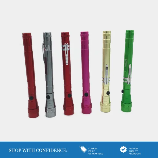 HB 2808 3 led telescoping magnetic aluminum flashlight