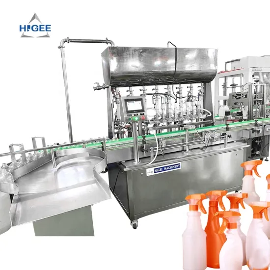 Higee Liquid Soap and Laundry Detergent Filling, Capping, and Labeling Machine Line