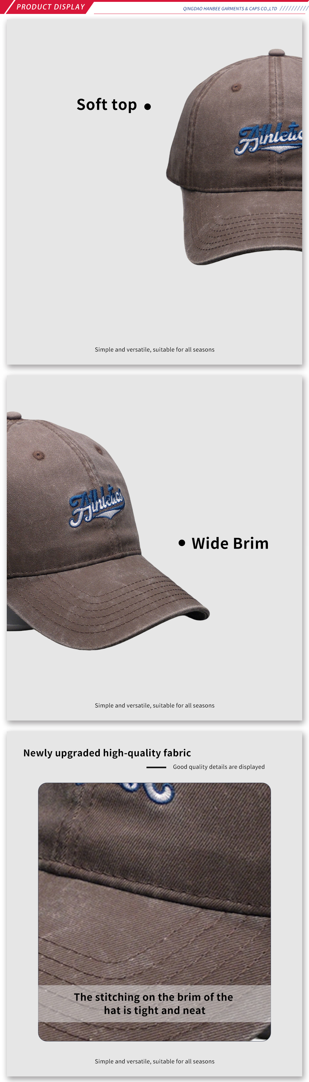 Premium 100% Cotton Embroidered Baseball Cap