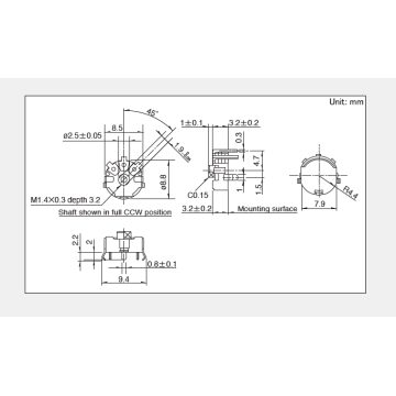 Rk08h series Rotary potentiometer