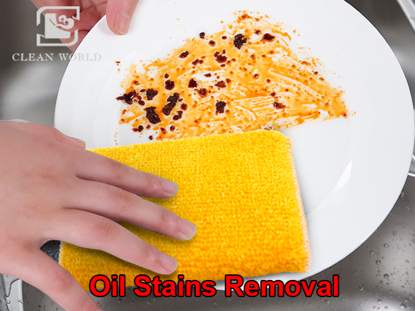 dish towel stains removal