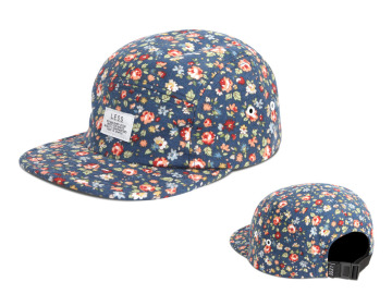 Simple Floral 5 Panel Hat (wyy321)