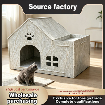 Custom SPC Aluminum Pet House with Waterproof Bed