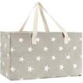 46L Canvas Reusable Grocery Shopping Tote Bag