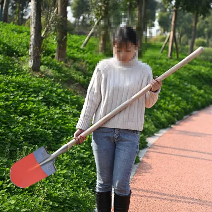 Agricultural Steel shovel Multi-functional excavating soil flat tip spade outdoor garden tool household wooden handle shovel