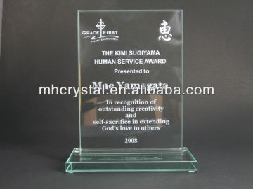 Customize Engraving Glass Plaque MH-J0573
