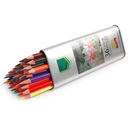 36 Color Standard Wood Colored Pencil Set - Bright Pencils for School Stationery Supplies