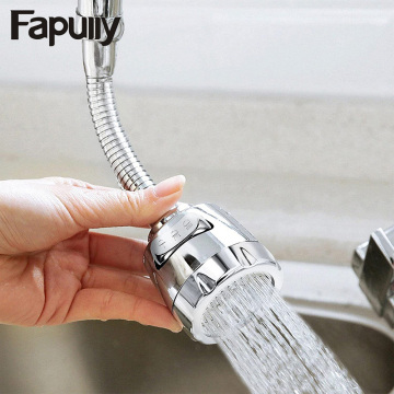 อะแดปเตอร์ faucet ที่หมุนได้ 360 องศาพร้อมเครื่องพ่นสารเคมีสำหรับต่อต้านการสไลชในครัว
