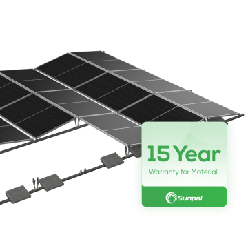 Sunpal Solar Pannel Poute de montage à toit plat - Cadre du support de toit photovoltaïque en aluminium