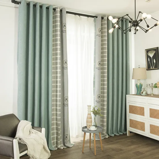 High-Quality Luxury Nordic Blackout Fabric Curtains for Living Room Decor