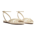 OEM ODM Flat Woven Peep-Toe Sandals
