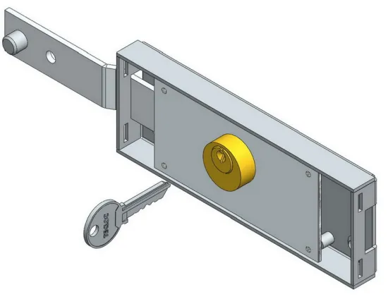 Single Left Deadbolt Roller Shutter Lock