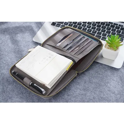 Grey Japan Style A6 Zippered Hobonichi Notebook