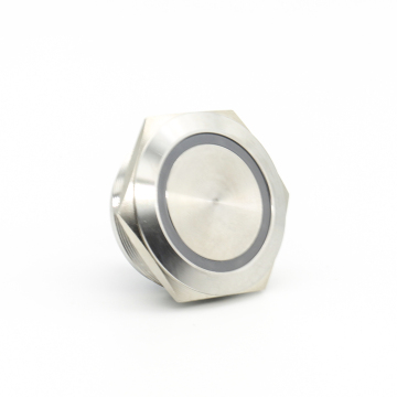 Interruttore pulsante in metallo impermeabile - interruttore momentaneo da 25 mm con LED