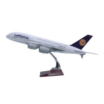 Hot Sale: 45cm 1/160 κλίμακα Lufthansa Airline Airbus 380 μοντέλο αεροπλάνου ρητίνης