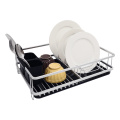 tier aluminum dish drying rack with tray cutlery