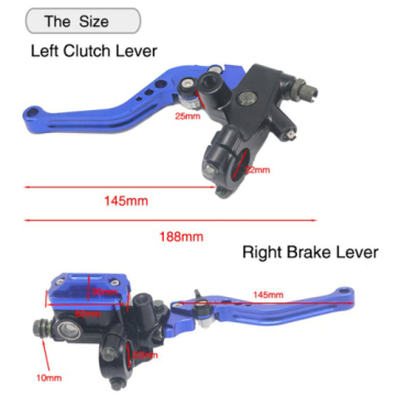 2pcs/set 7/8'' 22mm Brake Master Cylinder Levers Motorcycle Brake Clutch Master Cylinder Reservoir Levers Drop Shipping