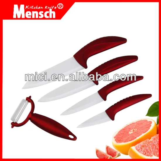 5 pcs best kitchen knife set with ceramic peeler