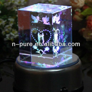 High Quality 3D Laser Crystal with Led Base