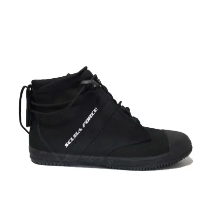 Black Canvas Shoes Rubber Outsole Lace-up Casual Shoes